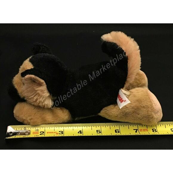 8" Aurora Floppy Flopsie Brown & Black Shepard Puppy Beanbag Plush - Picture 8 of 8